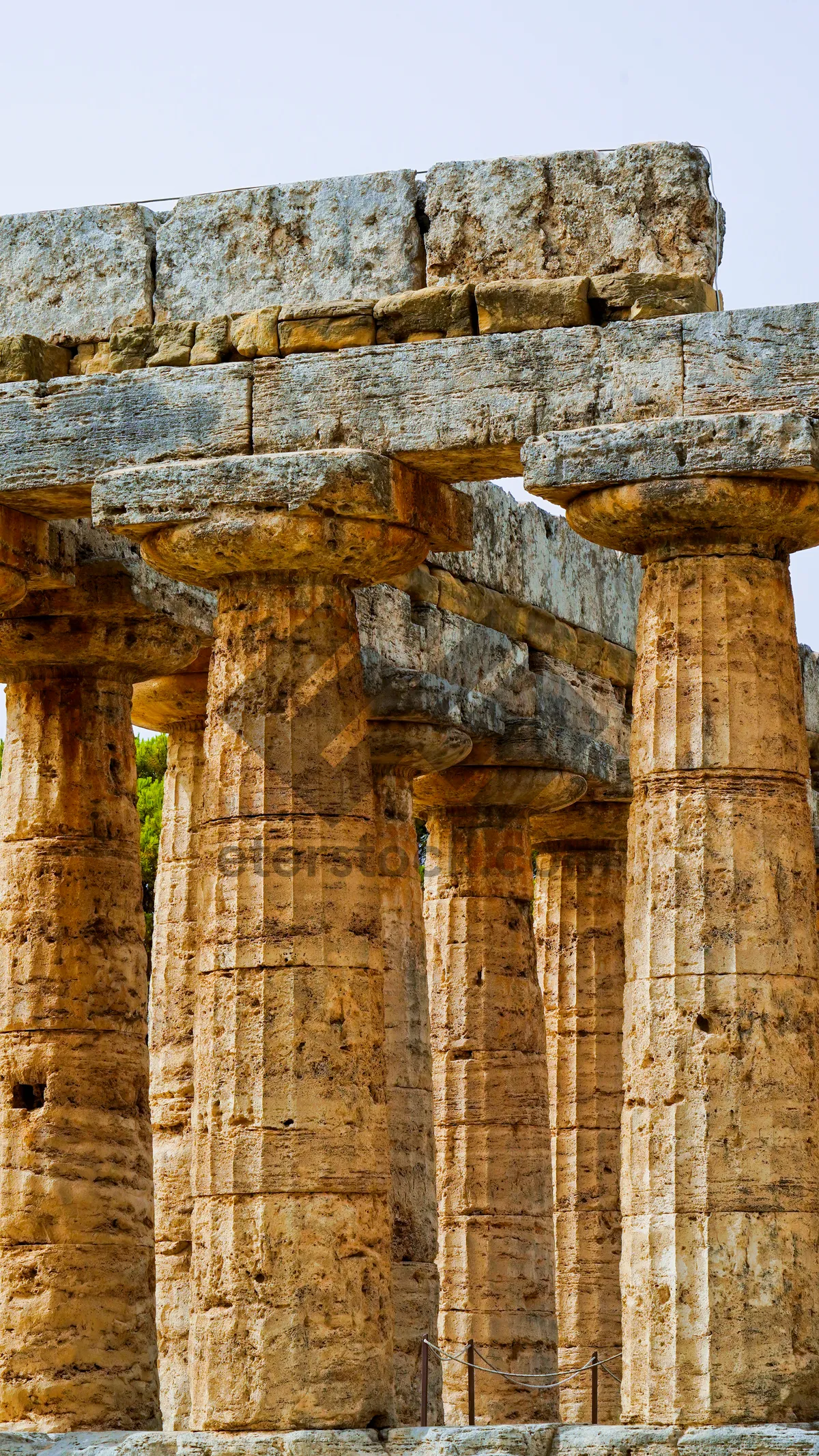 Picture of Ancient Temple Ruins in Historic Landmark Building.