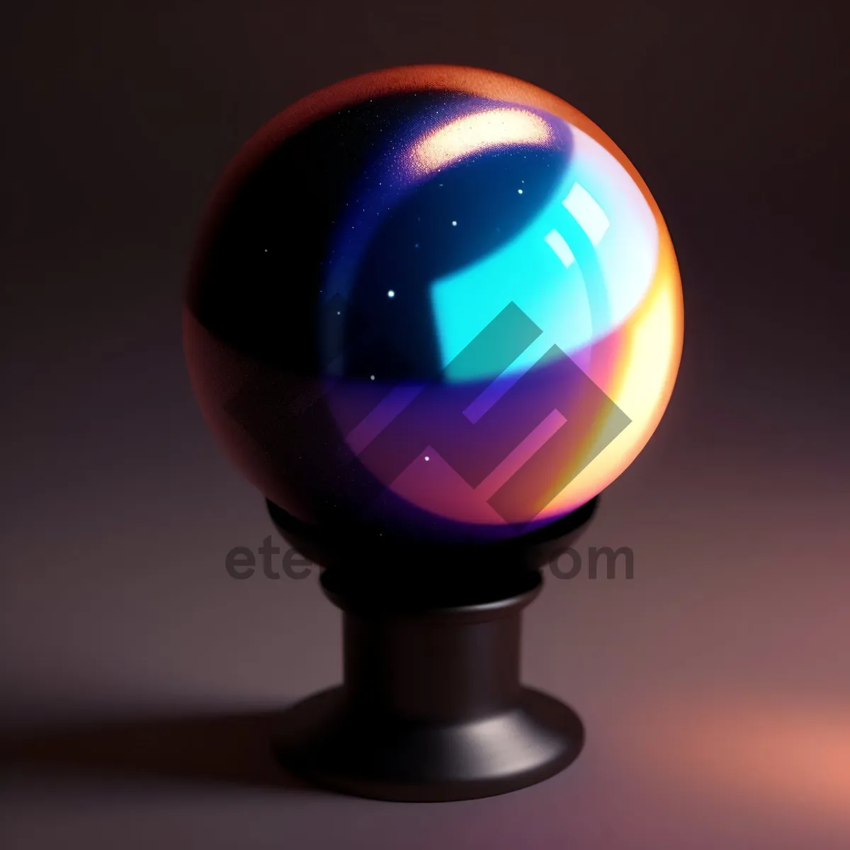 Picture of Illuminating Glass Lamp in Black - 3D Light Source