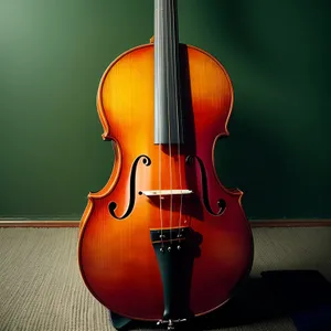 Melodic Symphony: The Enchanting Cello Strings"
(Note: This line serves as a short name for an image depicting a cello and its strings, capturing the essence of music, performance, and art.)