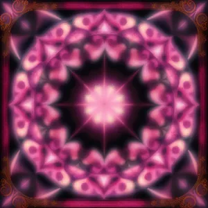 Floral Kaleidoscope - Abstract Decorative Graphic Design