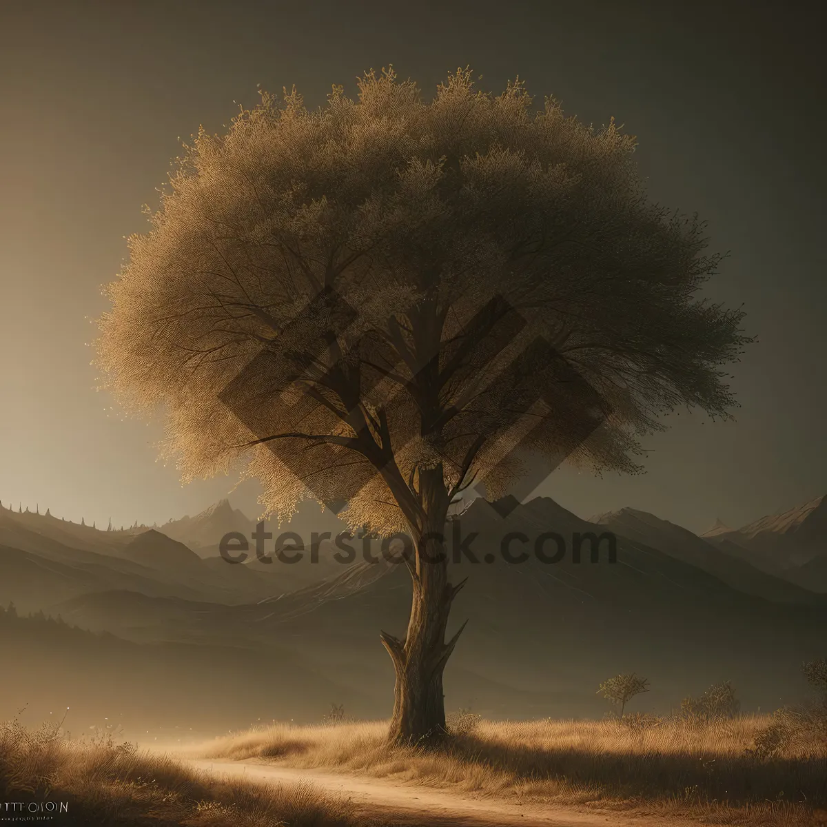 Picture of Vibrant Sunset Over Rural Landscape