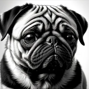 Adorable Bulldog Puppy Portrait in Studio