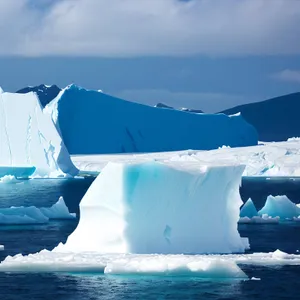 Majestic Arctic Glacier amidst Frozen Ocean