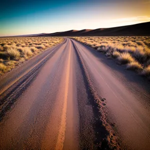 Sunset Drive on Scenic Desert Highway