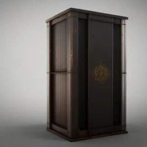 Vintage Wooden Medicine Cabinet with Intricate Frame Design
