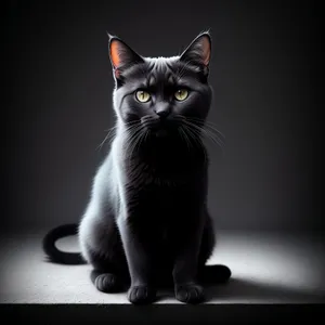 Adorable Gray Kitty with Fluffy Fur and Playful Whiskers