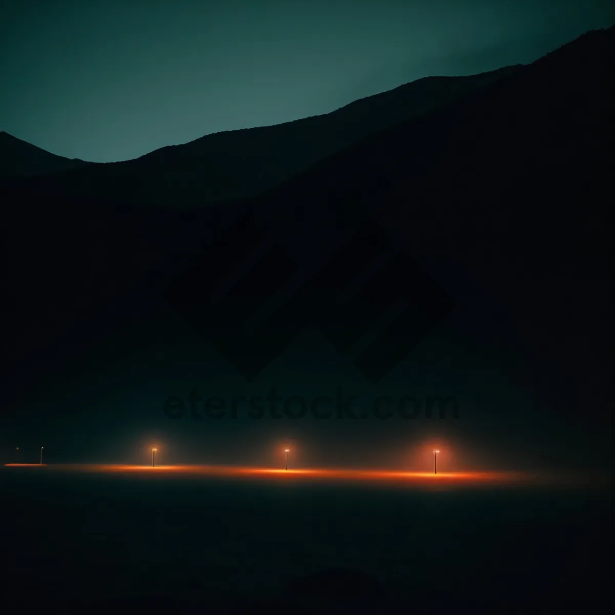 Picture of Majestic Sunset over Mountain Landscape