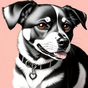 Black Dog Portrait: Attractive and Cute Canine Model