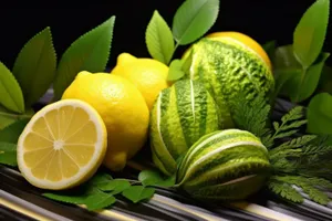 Juicy Citrus Fruit Slices on Plate