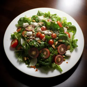 Gourmet Vegetarian Salad with Fresh Produce and Chickpeas