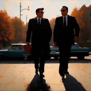 Happy professional team meeting in office with cute pooch