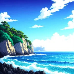 Turquoise Waters Embrace Tranquil Beach Paradise