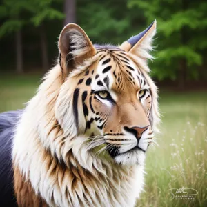 Fierce tiger with captivating orange stripes