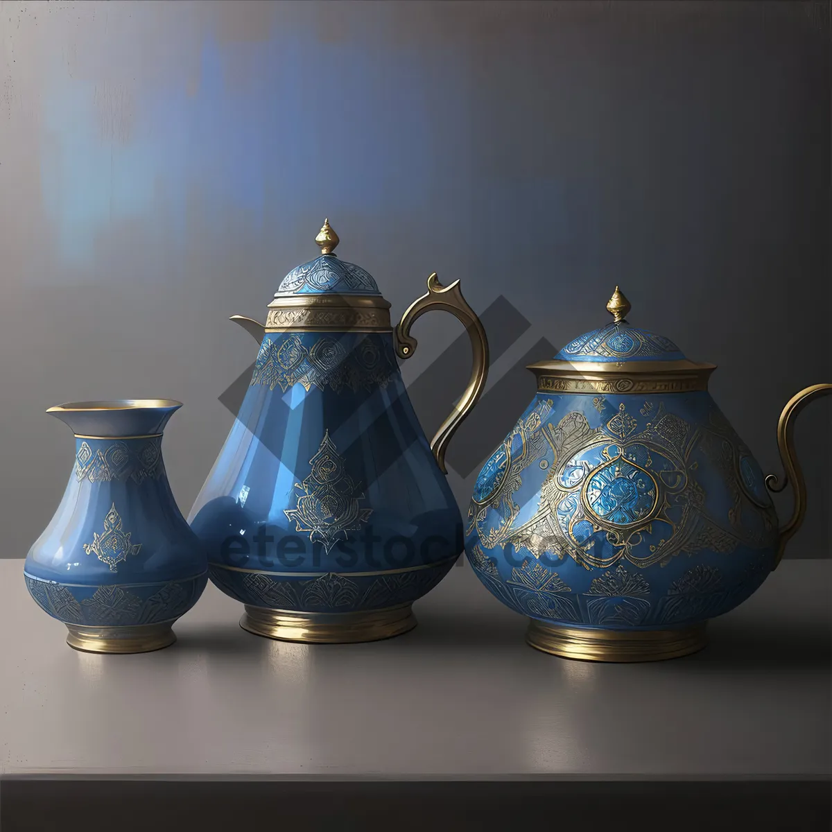 Picture of Traditional Ceramic Teapot for Hot Beverages