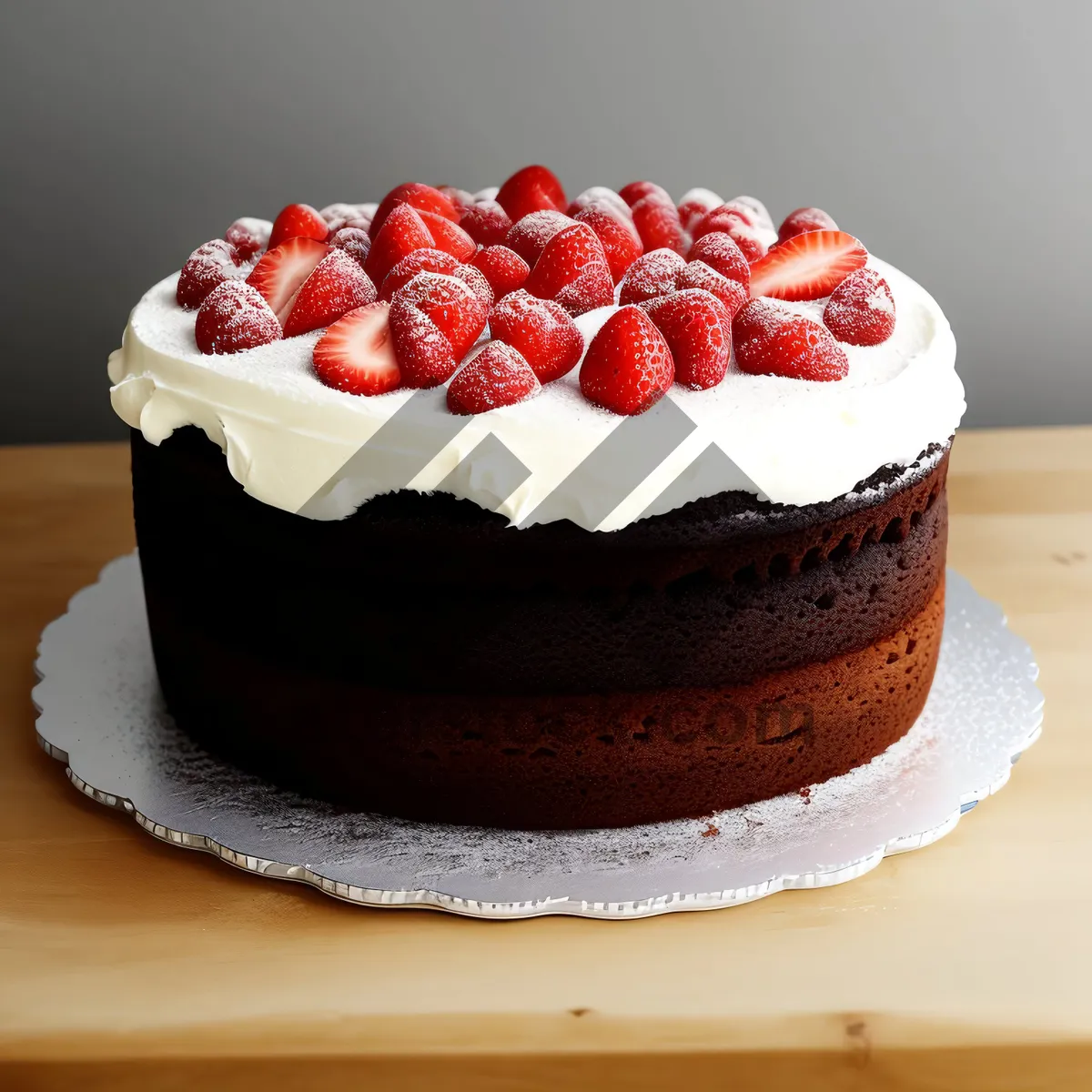 Picture of Delicious Berry Pastry Treat with Chocolate Cream