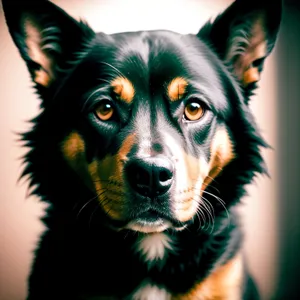 Adorable Shepherd Dog Portrait: Purebred Border Collie Puppy