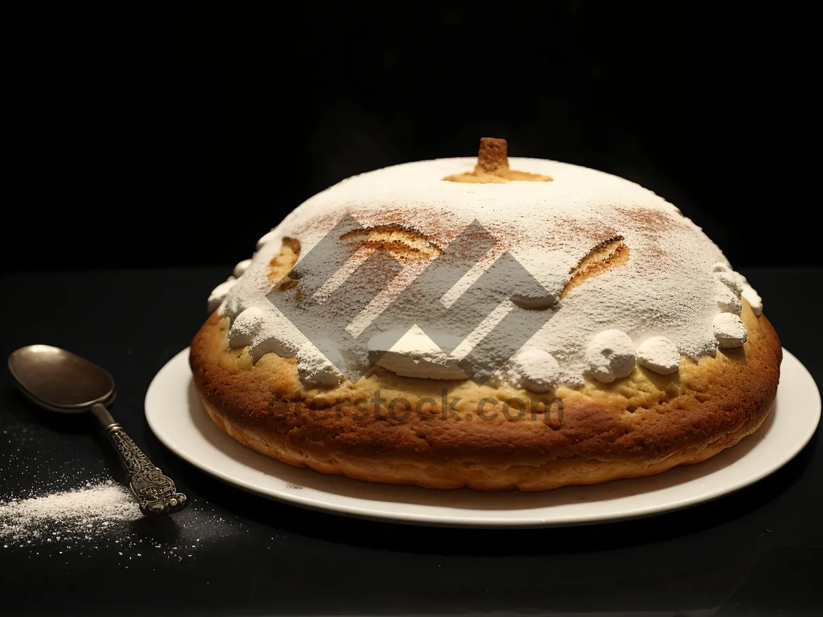 Picture of Freshly Baked Chocolate Pastry with Cappuccino