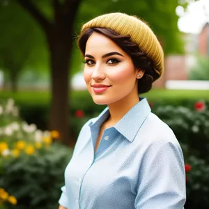 Smiling Businesswoman Enjoying Outdoor Success