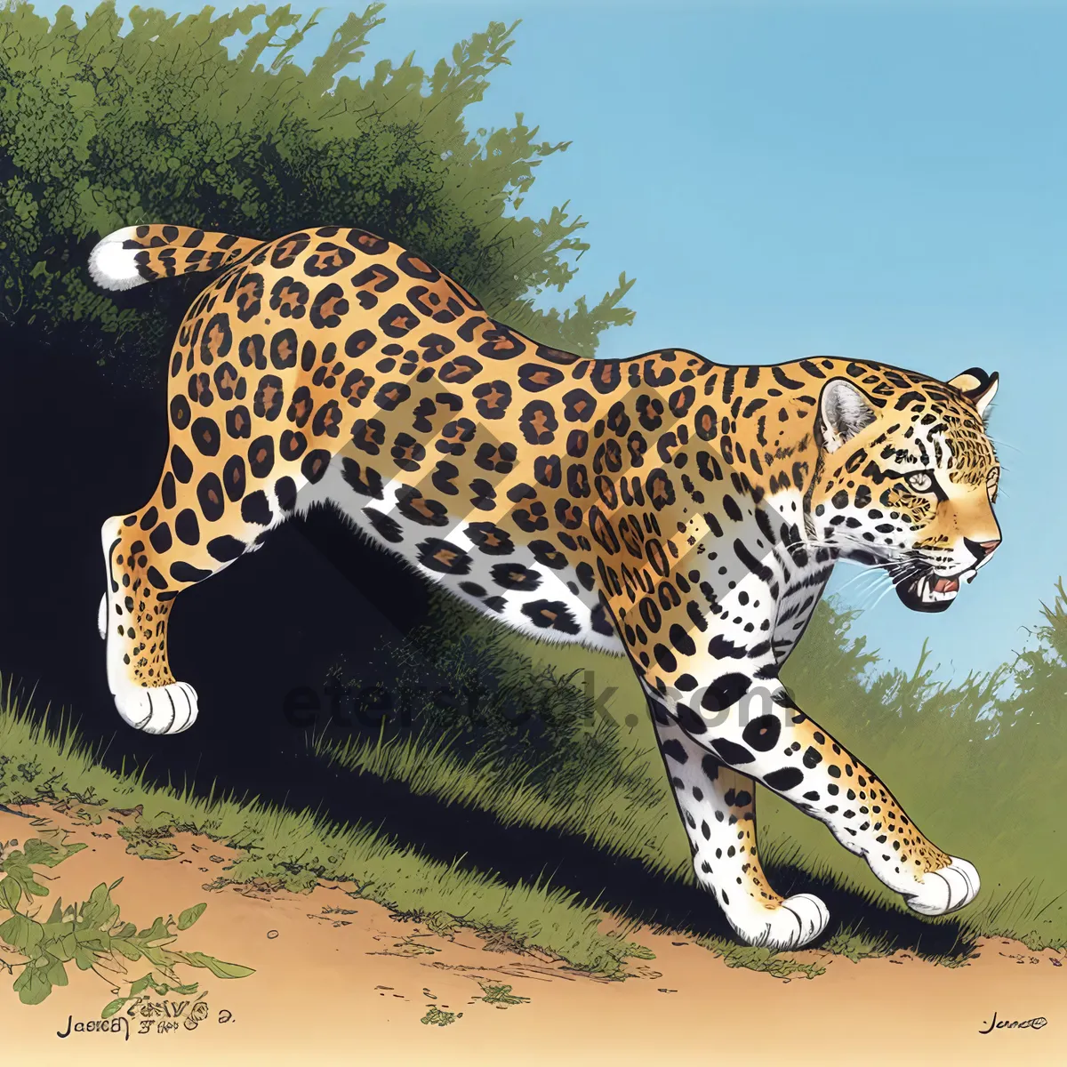 Picture of Majestic Leopard Roams the Wild