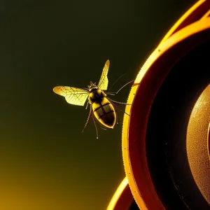 Vibrant Yellow Butterfly on Flower Petal