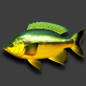 Orange Goldfish Swimming in Marine Aquarium Tank