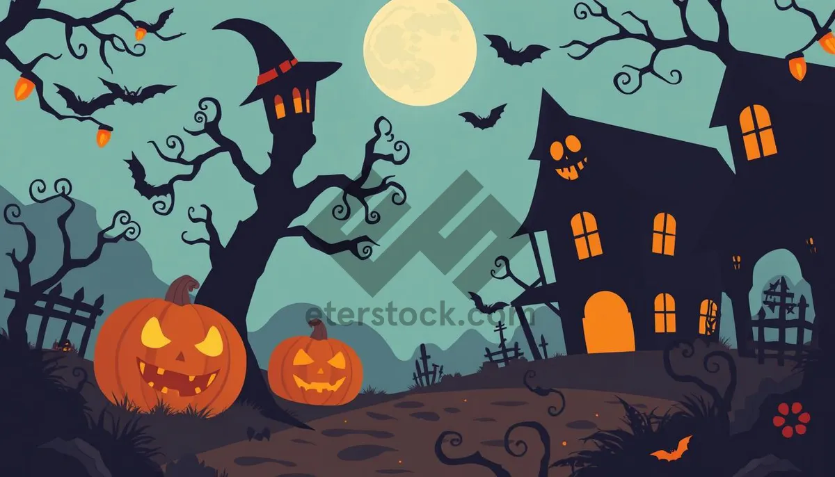 Picture of Halloween Cemetery Pumpkin Pattern Design