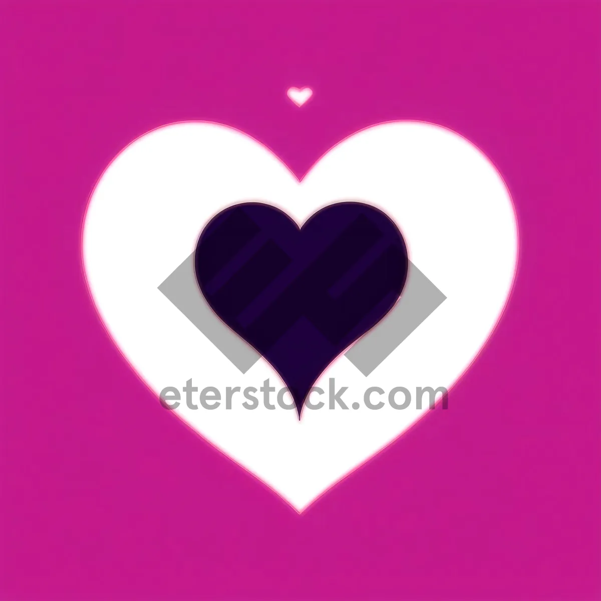 Picture of Romantic Valentine's Hearts Icon: Pink Love Symbol