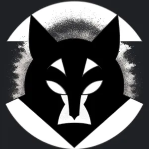 Black Pirate Symbol with Gem Stencil Design