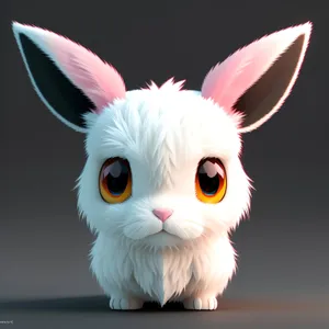 Cute Bunny - Adorable Furry Pet with Fluffy Ears