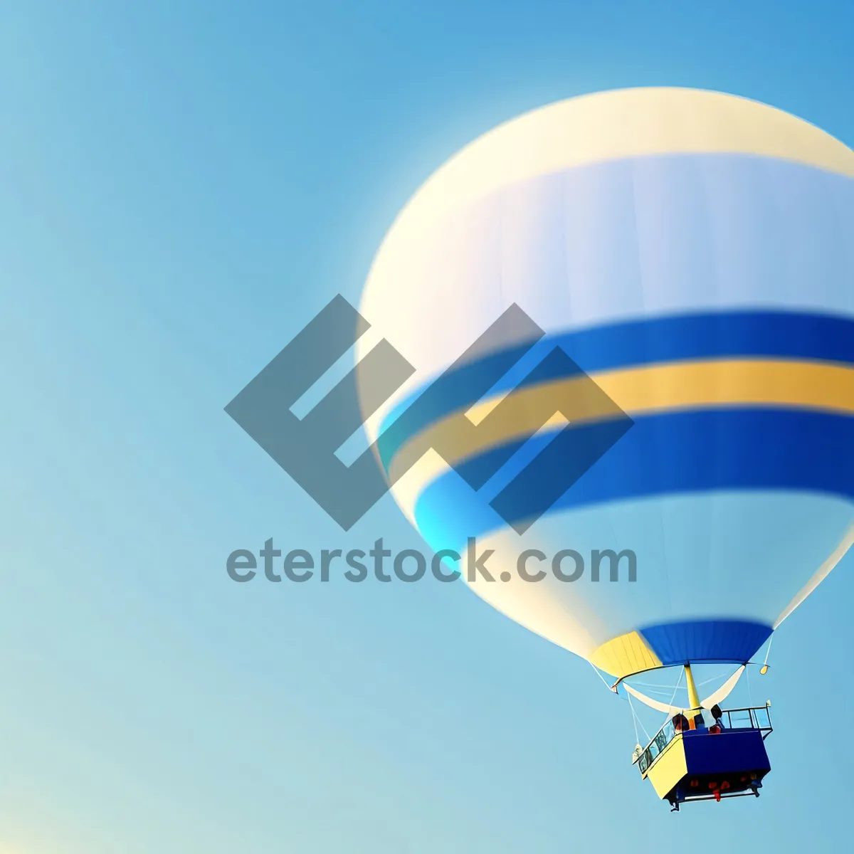Picture of Colorful Hot Air Balloon Soaring Through the Sky