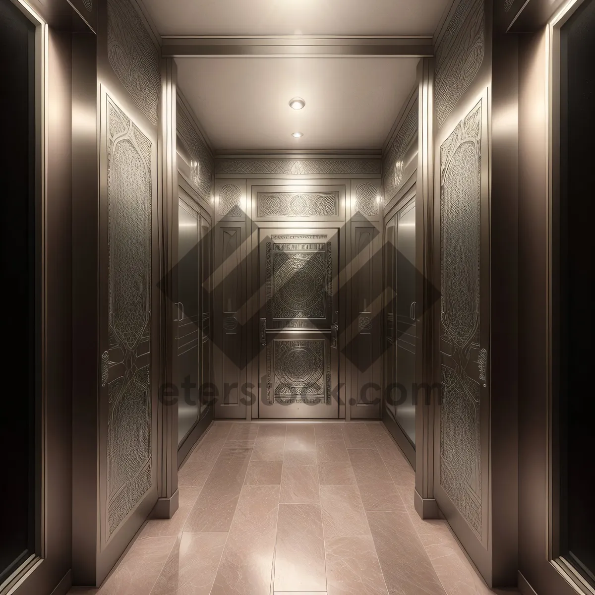 Picture of Modern Interior with Elevator and Decorative Lighting