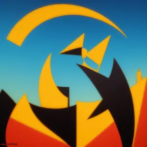 Surfer Symbol Lightning Icon Design