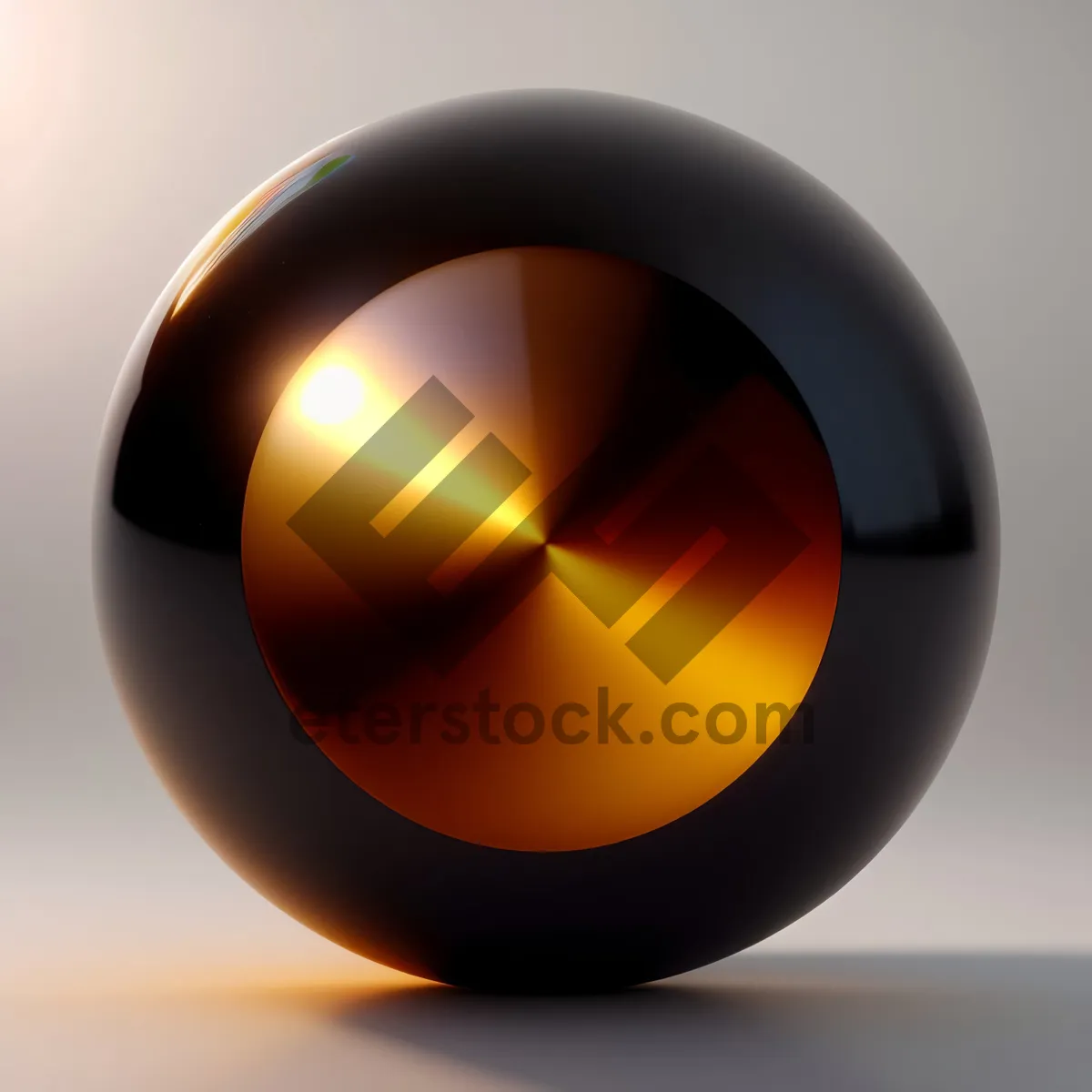 Picture of Shiny Orange Glass Button Icon