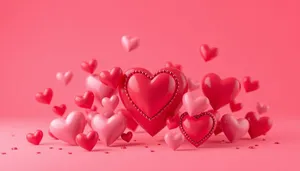 Romantic Pink Hearts Valentine's Day Wallpaper