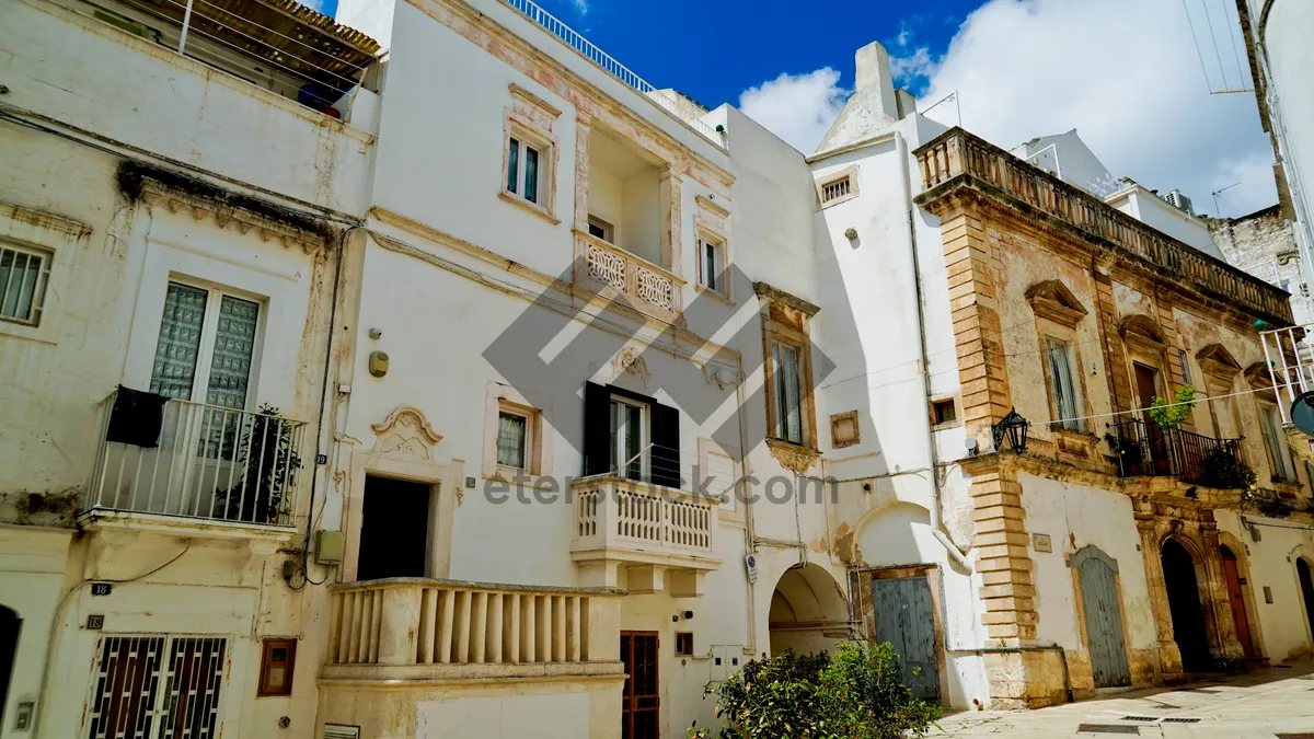 Picture of Old City Palace with Historic Balcony Architecture