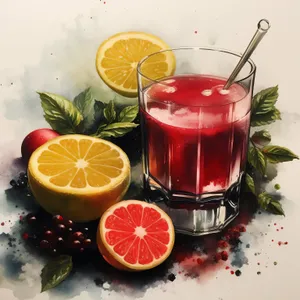Refreshing Citrus Fruit Juice in a Glass