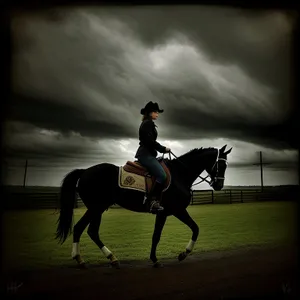 Speedy Stallion in Saddle - Equestrian Sport