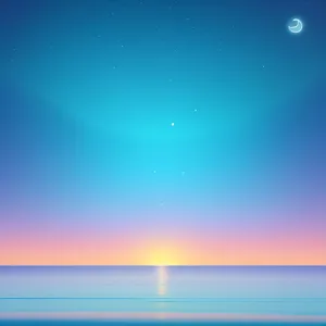 Bright Starry Seascape: Vibrant Artful Sky Wallpaper