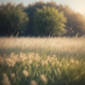 Golden Harvest in Rural Wheat Field