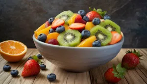 Fresh Fruit Bowl Breakfast - Healthy and Sweet