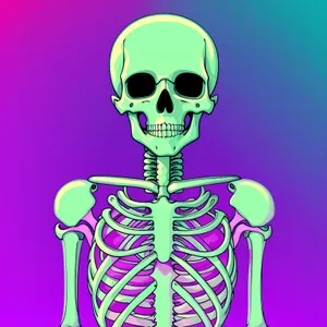 3D Human Anatomy Cartoon Skeleton