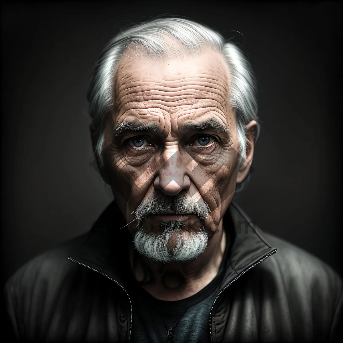 Picture of Serious Elderly Man's Portrait