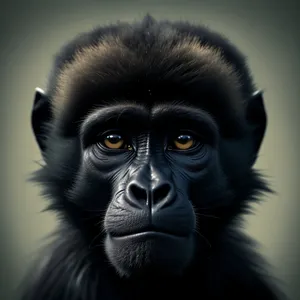 Adorable Baby Gorilla - Natural Primate Portrait