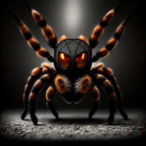 Black Wolf Spider - Majestic Arachnid Close-Up