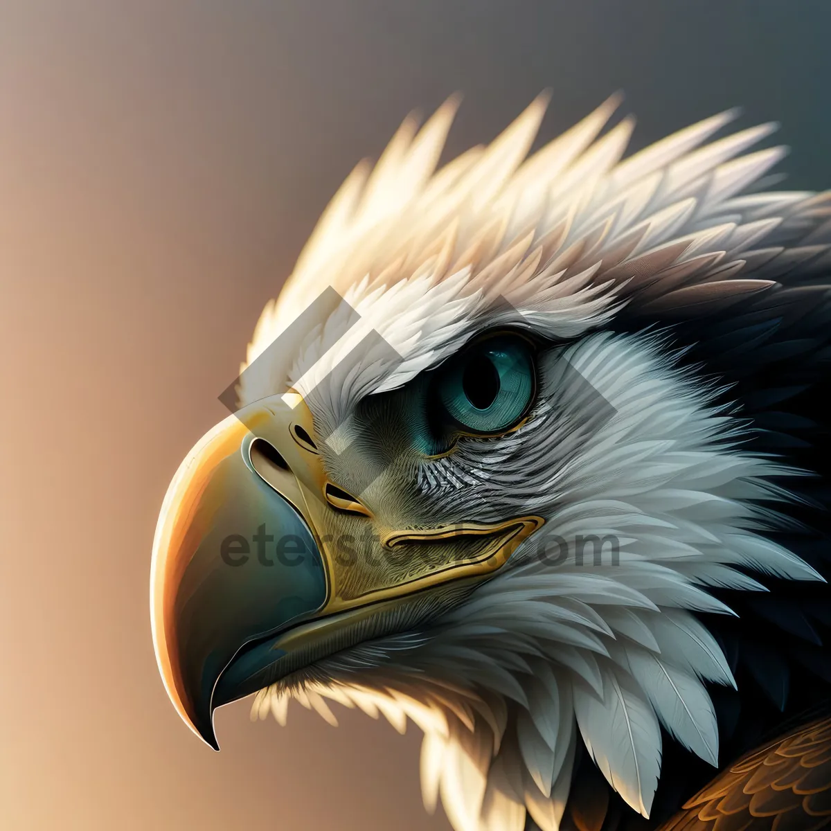 Picture of Feathered Majesty: Bold Eagle with Piercing Gaze