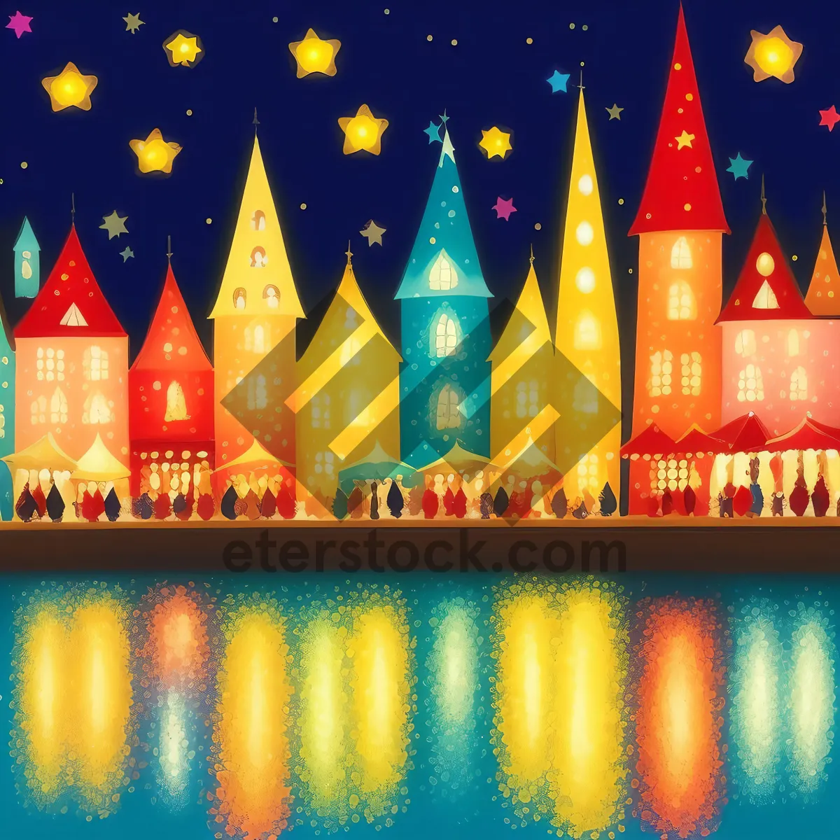 Picture of Colorful Rainbow Pencil Art Design