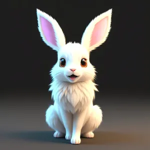 Fluffy Bunny with Adorable Ears and Cute Eyes