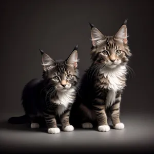 Cute Tabby Kitten with Adorable Curious Eyes