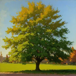 Golden Autumn Canopy in Park