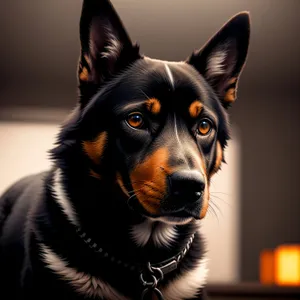 Adorable Brown Shepherd Dog with Beautiful Fur